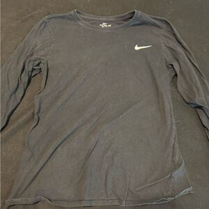 Nike Black Long Sleeve Tee Athletic Performance